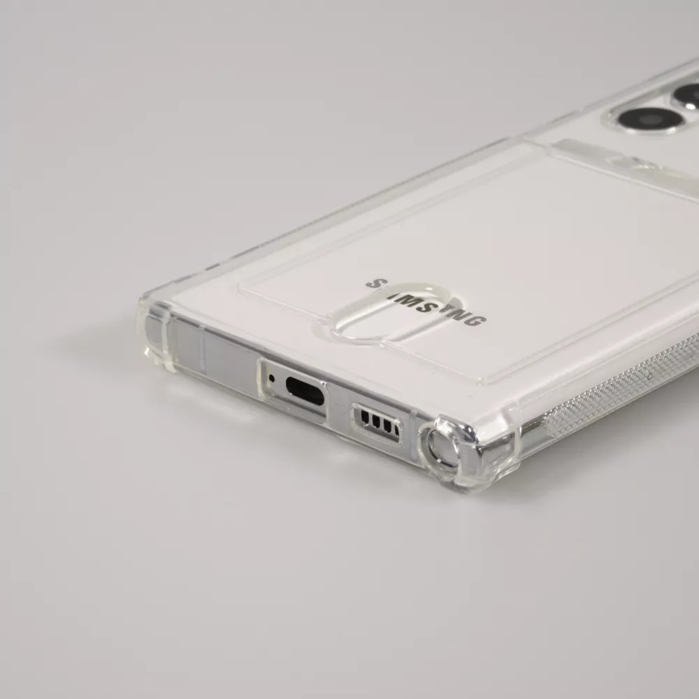 Coque Samsung Galaxy S23 Ultra - Gel Bumper Porte-carte - Transparent