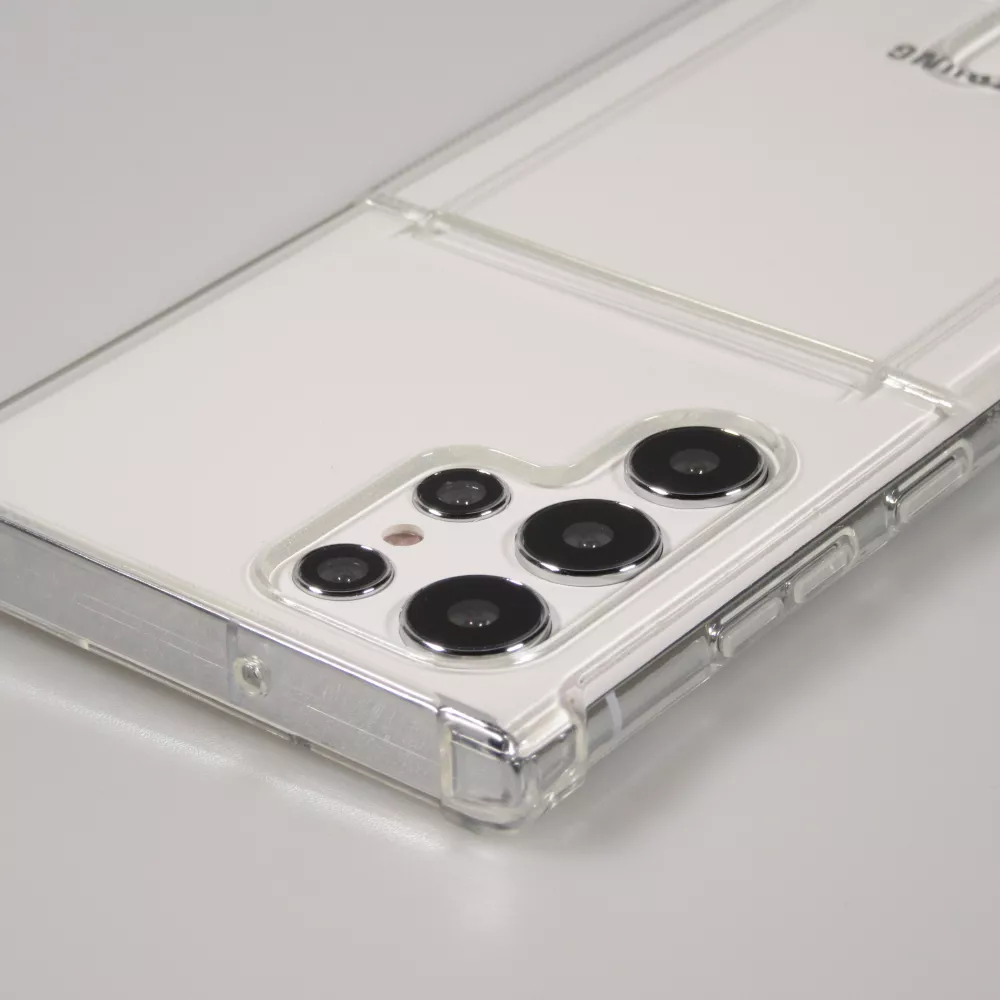 Coque Samsung Galaxy S23 Ultra - Gel Bumper Porte-carte - Transparent