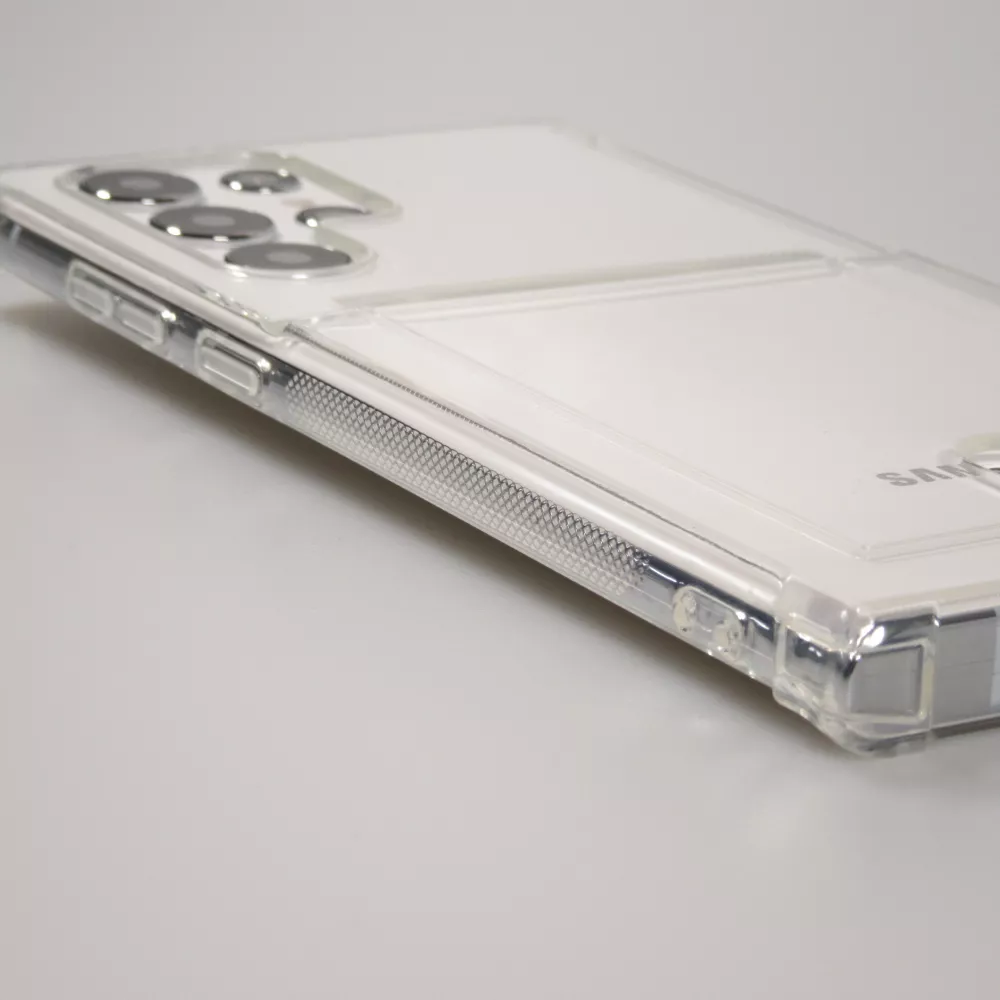 Coque Samsung Galaxy S23 Ultra - Gel Bumper Porte-carte - Transparent
