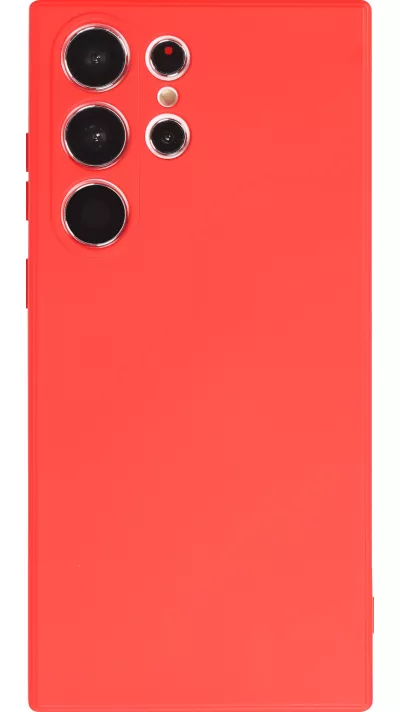 Samsung Galaxy S25 Ultra Case Hülle - Silikon soft touch - Rot