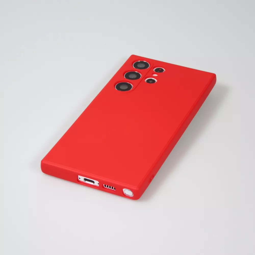 Samsung Galaxy S25 Ultra Case Hülle - Silikon soft touch - Rot