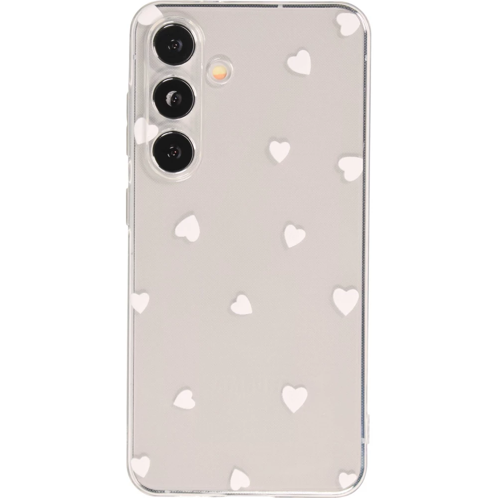 Samsung Galaxy S26+ Case Hülle - Gummi kleines Herz - Weiss
