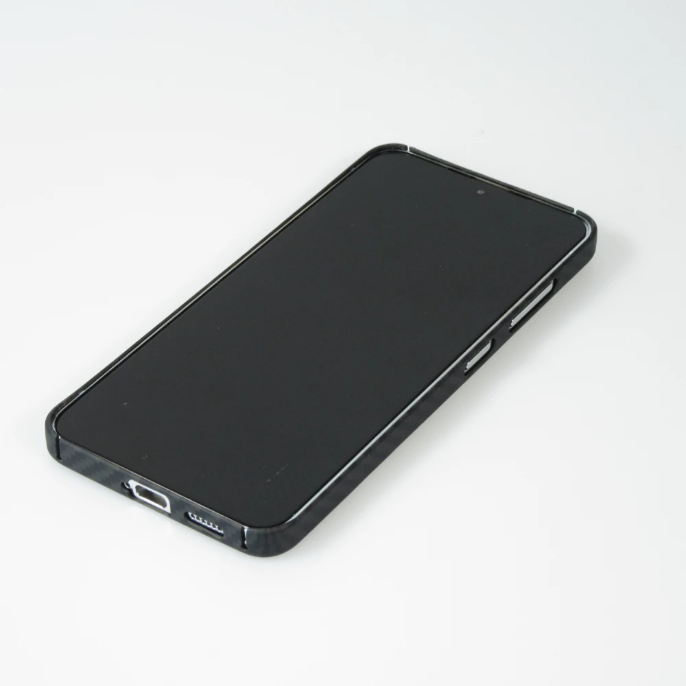 Samsung Galaxy S24 Case Hülle - Carbomile Schutzcase aus echtem Aramid Carbonfaser - Schwarz