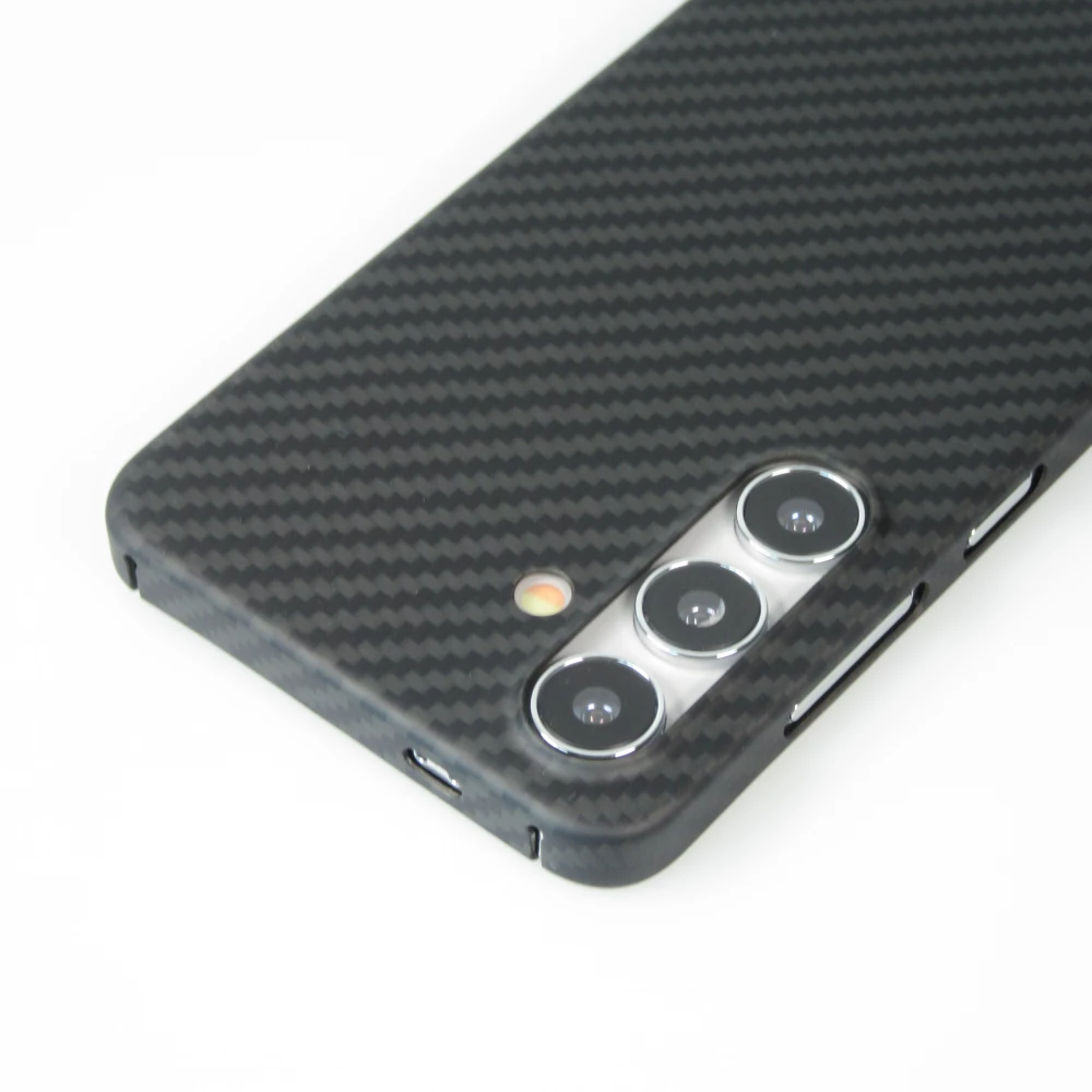 Samsung Galaxy S24 Case Hülle - Carbomile Schutzcase aus echtem Aramid Carbonfaser - Schwarz