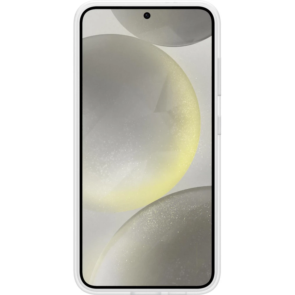 Coque Samsung Galaxy S24 - Samsung Keith Haring illustration cœur et bord silicone blanc - Blanc