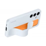 Galaxy S24 Case Hülle - Samsung offizielle Soft-Touch-Silikon mit integriertem abnehmbarem Ständer - Hellblau