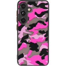 Coque Samsung Galaxy S24+ - Semi Transparent blurry Design Camouglage - Violet