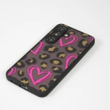Coque Samsung Galaxy S24+ - Semi Transparent blurry Design Coeur rose
