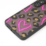 Coque Samsung Galaxy S24+ - Semi Transparent blurry Design Coeur rose