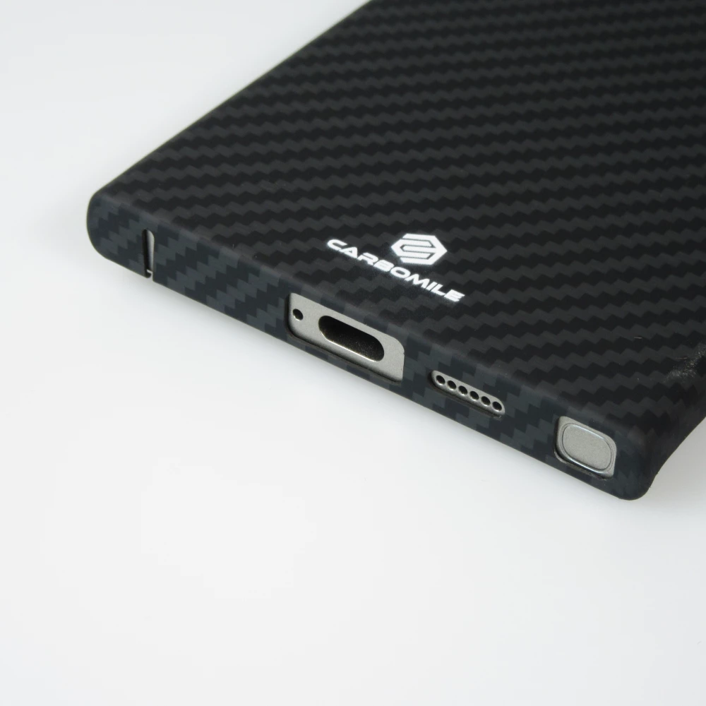Coque Samsung Galaxy S24 Ultra - Carbomile case de protection en fibre de carbone aramide véritable - Noir