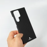 Coque Samsung Galaxy S24 Ultra - Carbomile case de protection en fibre de carbone aramide véritable - Noir
