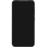 Coque Samsung Galaxy S24 Ultra - Etui en silicone avec surface en similicuir et porte-monnaie pliable - Noir