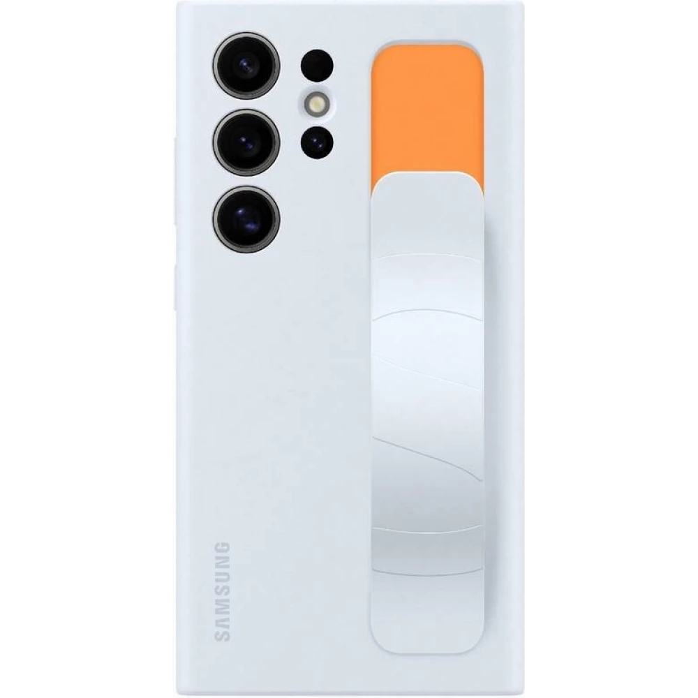 Galaxy S24 Ultra Case H&uuml;lle - Samsung Ergonomische Standh&uuml;lle mit integriertem St&auml;nder - Hellblau