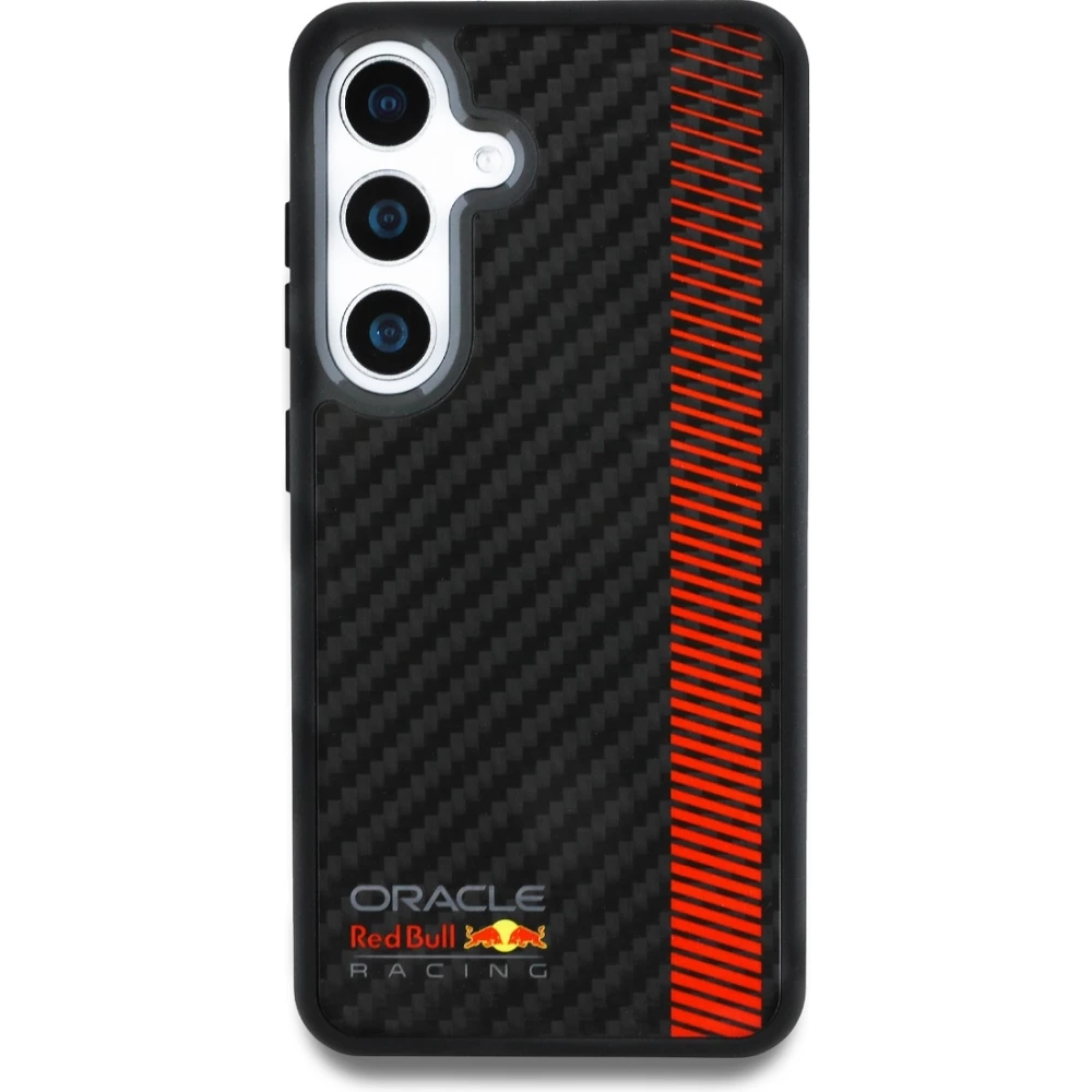 Galaxy S25+ Case H&uuml;lle - Red Bull Racing Carbon Powerbar MagSafe - Schwarz