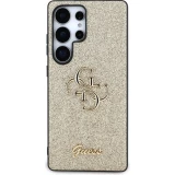 Galaxy S25 Ultra Case H&uuml;lle - Guess Metall-Logo 4G Glitzer Strass - Gold