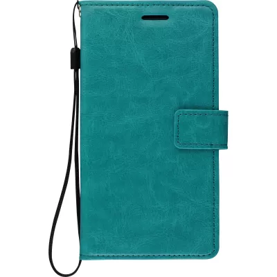 Fourre Samsung Galaxy S10 - Premium Flip cuir lisse porte-cartes - Turquoise