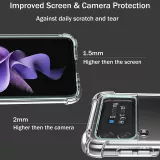 Coque Samsung Galaxy Z Flip4 - Gel Transparent Silicone Bumper anti-choc avec protections pour coins