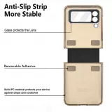 Galaxy Z Flip4 Case Hülle - Luxury Leder Ring - Schwarz