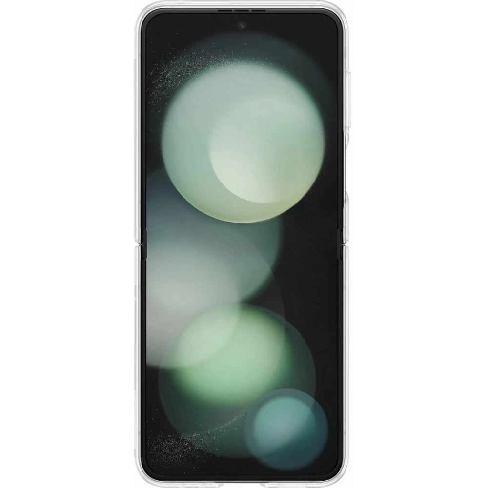 Coque Samsung Galaxy Z Flip5 - Coque transparente avec anneau de soutien + chargeur USB-C 25W (Samsung Starter Pack)