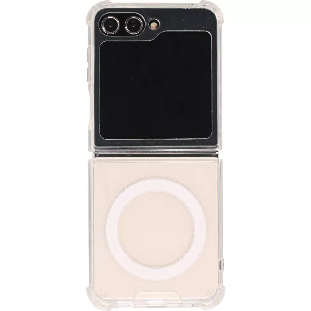Samsung Galaxy Z Flip6 Case Hülle - Gummi transparent Bumper MagSafe kompatibel - Transparent