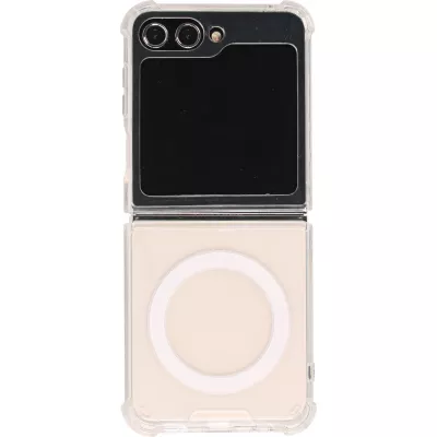 Samsung Galaxy Z Flip8 Case Hülle - Gummi transparent Bumper MagSafe kompatibel - Transparent