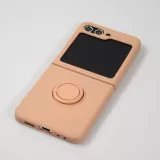 Coque Samsung Galaxy Z Flip5 - Soft Touch avec anneau - Rose