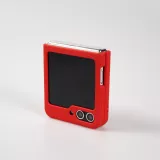 Galaxy Z Flip5 Case Hülle - Soft Touch mit Ring - Rot