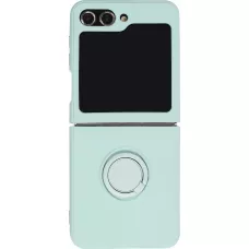 Galaxy Z Flip5 Case Hülle - Soft Touch mit Ring - Türkis