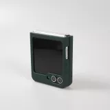 Coque Samsung Galaxy Z Flip5 - Soft Touch avec anneau - Vert foncé