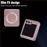 Samsung Galaxy Z Flip7 Case Hülle - Weiches faltbares Silikon mit MagSafe und Kameraschutz - Schwarz