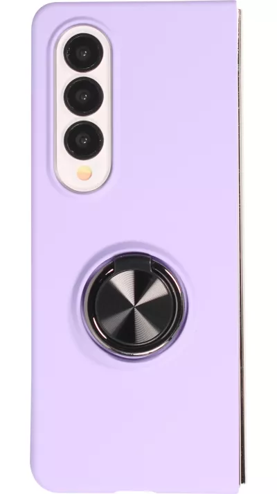 Coque Samsung Galaxy Z Fold3 5G - Plastique avec anneau de support - Violet clair