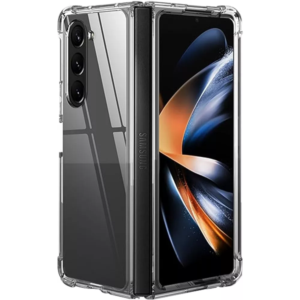 Coque Samsung Galaxy Z Fold6 - Gel Transparent Silicone Bumper anti-choc avec protections pour coins