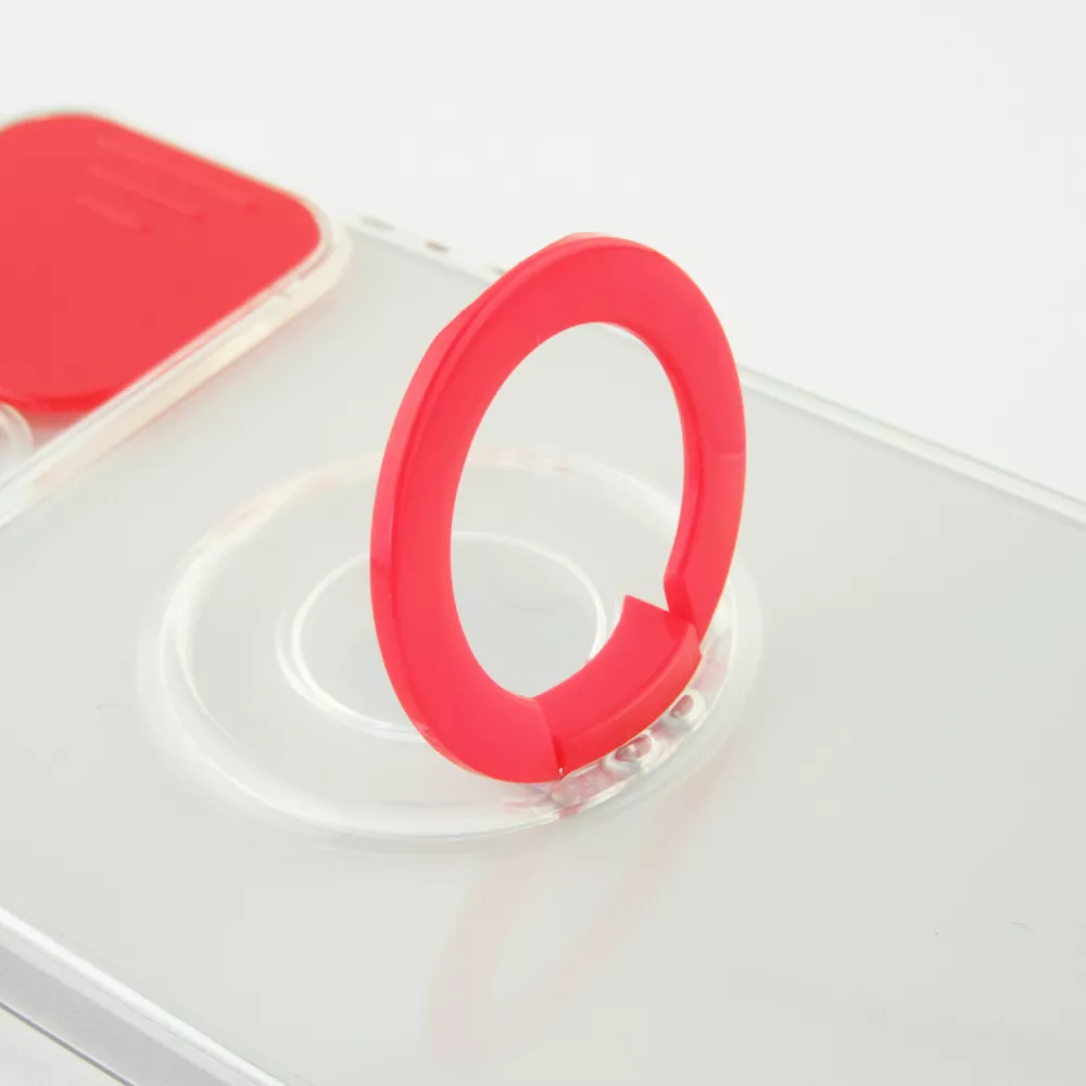 Coque iPhone 14 Pro Max - Caméra clapet avec anneau - Rouge