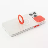 Coque iPhone 14 Pro Max - Caméra clapet avec anneau - Rouge