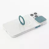Coque iPhone 13 Pro Max - Caméra clapet avec anneau - Vert foncé