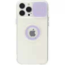 Coque iPhone 13 Pro Max - Caméra clapet avec anneau - Violet