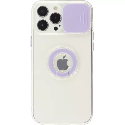 Coque iPhone 13 Pro Max - Caméra clapet avec anneau - Violet