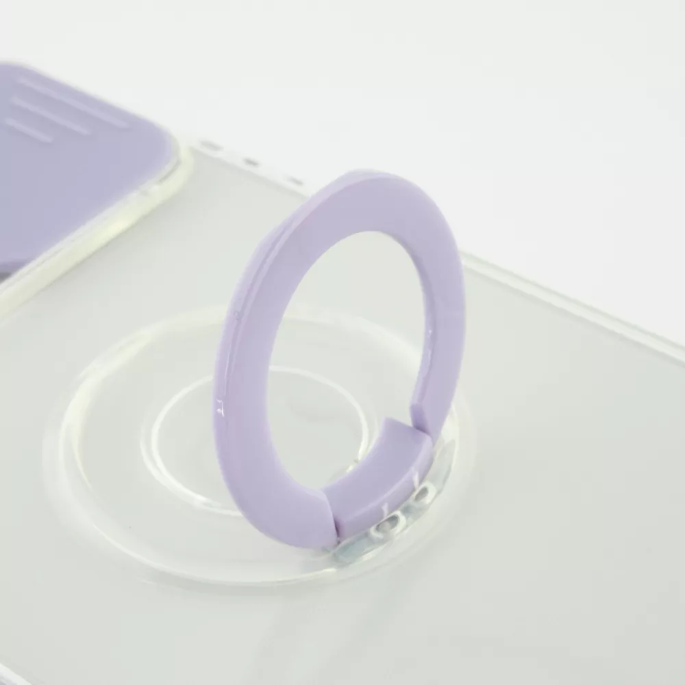 Coque iPhone 13 Pro Max - Caméra clapet avec anneau - Violet
