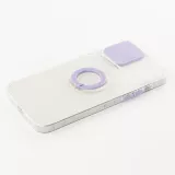 Coque iPhone 13 Pro Max - Caméra clapet avec anneau - Violet