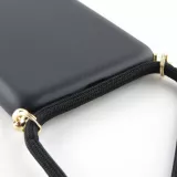 Coque iPhone 12 / 12 Pro - Bio Eco-Friendly nature avec cordon collier - Noir