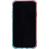 Hülle iPhone 11 - Gummi Bumper Rainbow mit extra Schutz für Ecken Antischock - rosa blau