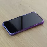 Coque iPhone 12 / 12 Pro - Bumper Rainbow Silicone anti-choc avec bords protégés -  violet - Bleu