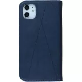 Coque iPhone 12 / 12 Pro - Flip Géometrique - Bleu