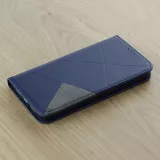 Coque iPhone 12 / 12 Pro - Flip Géometrique - Bleu
