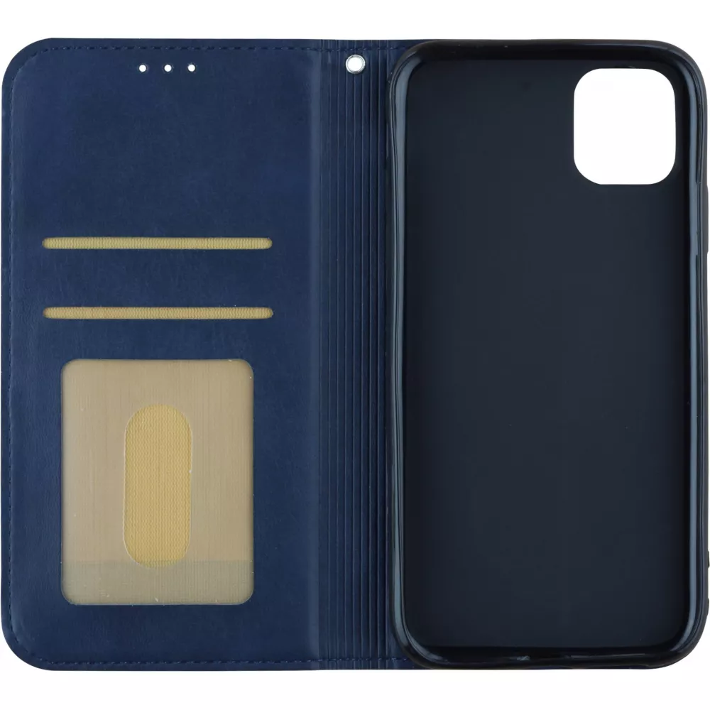 Coque iPhone 12 / 12 Pro - Flip Géometrique - Bleu