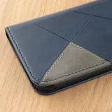 Coque iPhone 12 / 12 Pro - Flip Géometrique - Bleu
