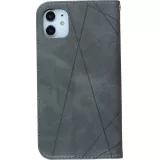 Coque iPhone 17e / 16e - Flip Géometrique - Gris