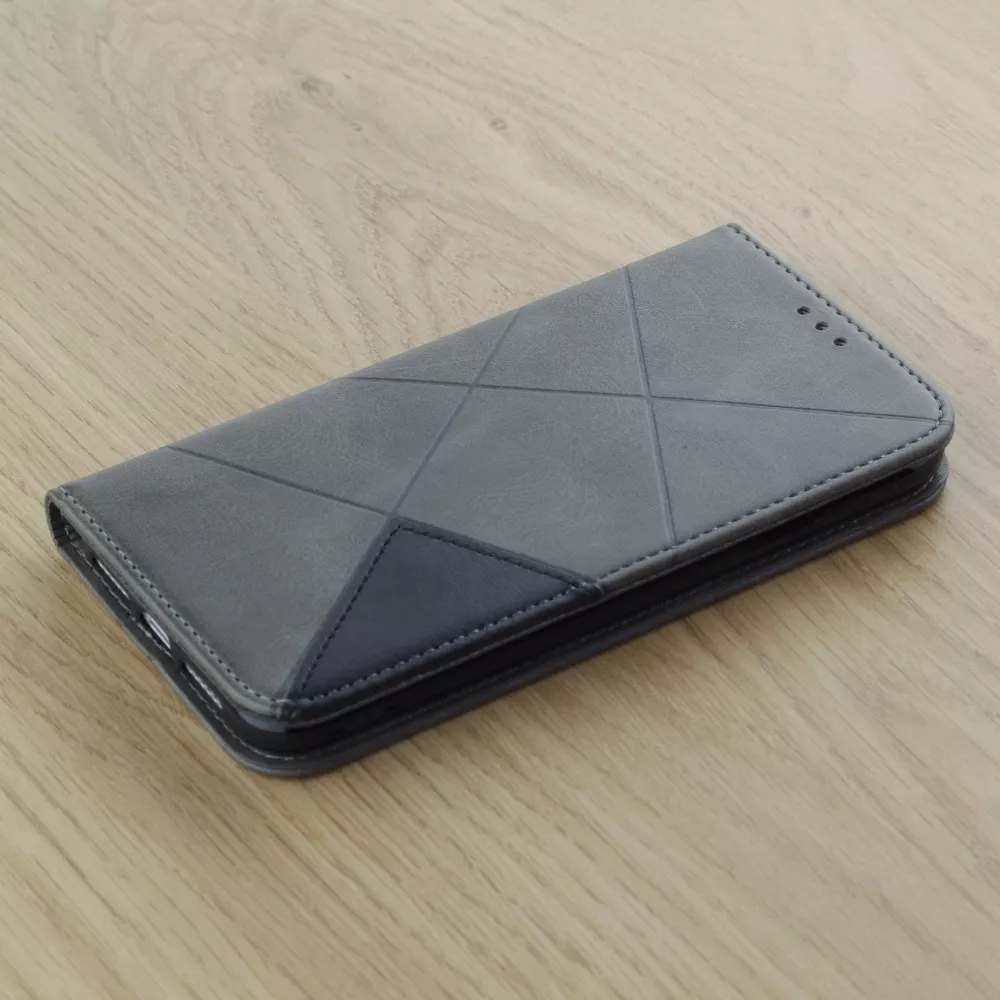 Coque iPhone 17e / 16e - Flip Géometrique - Gris