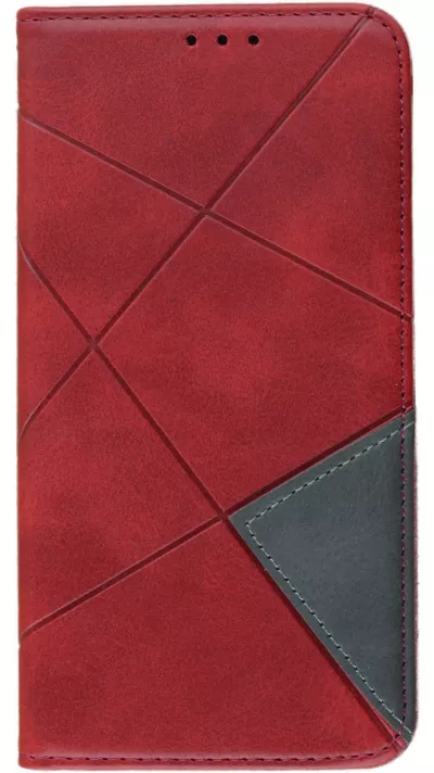 Coque iPhone 14 Pro Max - Flip Géometrique - Rouge