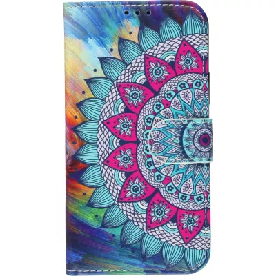 Fourre iPhone 11 - Flip Mandala rainbow